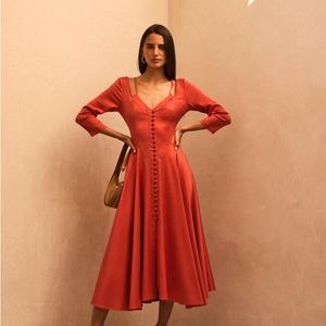 Cult Gaia KIARA dress in chili